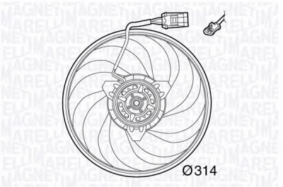 MAGNETI MARELLI 069422565010 -  Вентилятор, охлаждение двигателя